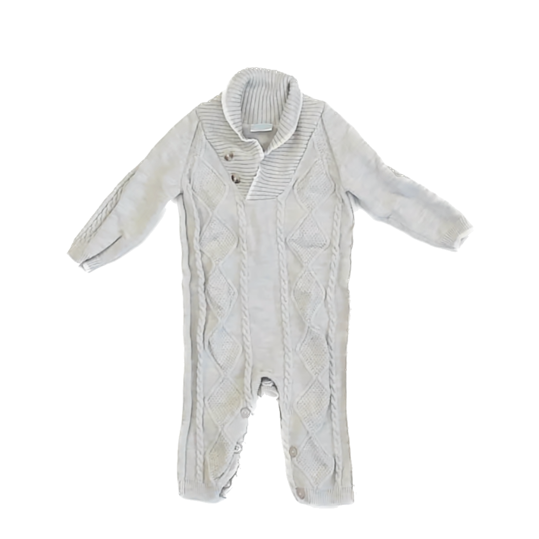Edgehill Collection Boys Oatmeal Long Sleeve Outfit Size: 3 Months Oatmeal
