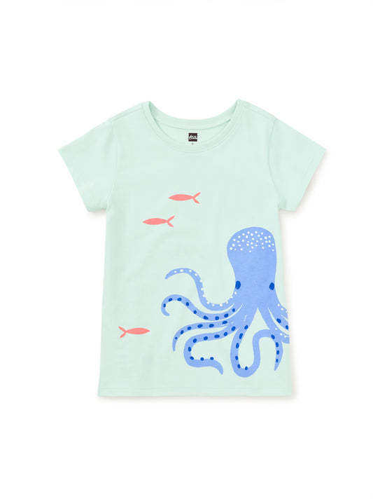 Tea Collection Girls Octopus Garden Party T-Shirt Size: 6 Years Octopus Garden Party
