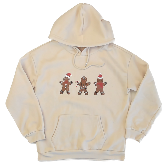 Shein Unisex Off-White Gingerbread Hoodie Size: 10-12 Years Off-White Gingerbread