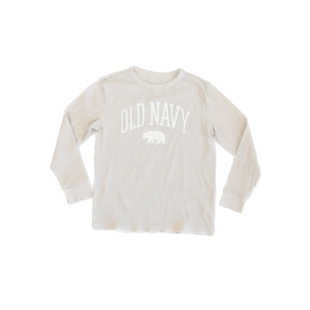 Old Navy Boys Off White Long Sleeve Shirt Size: 10-12 Years Off White