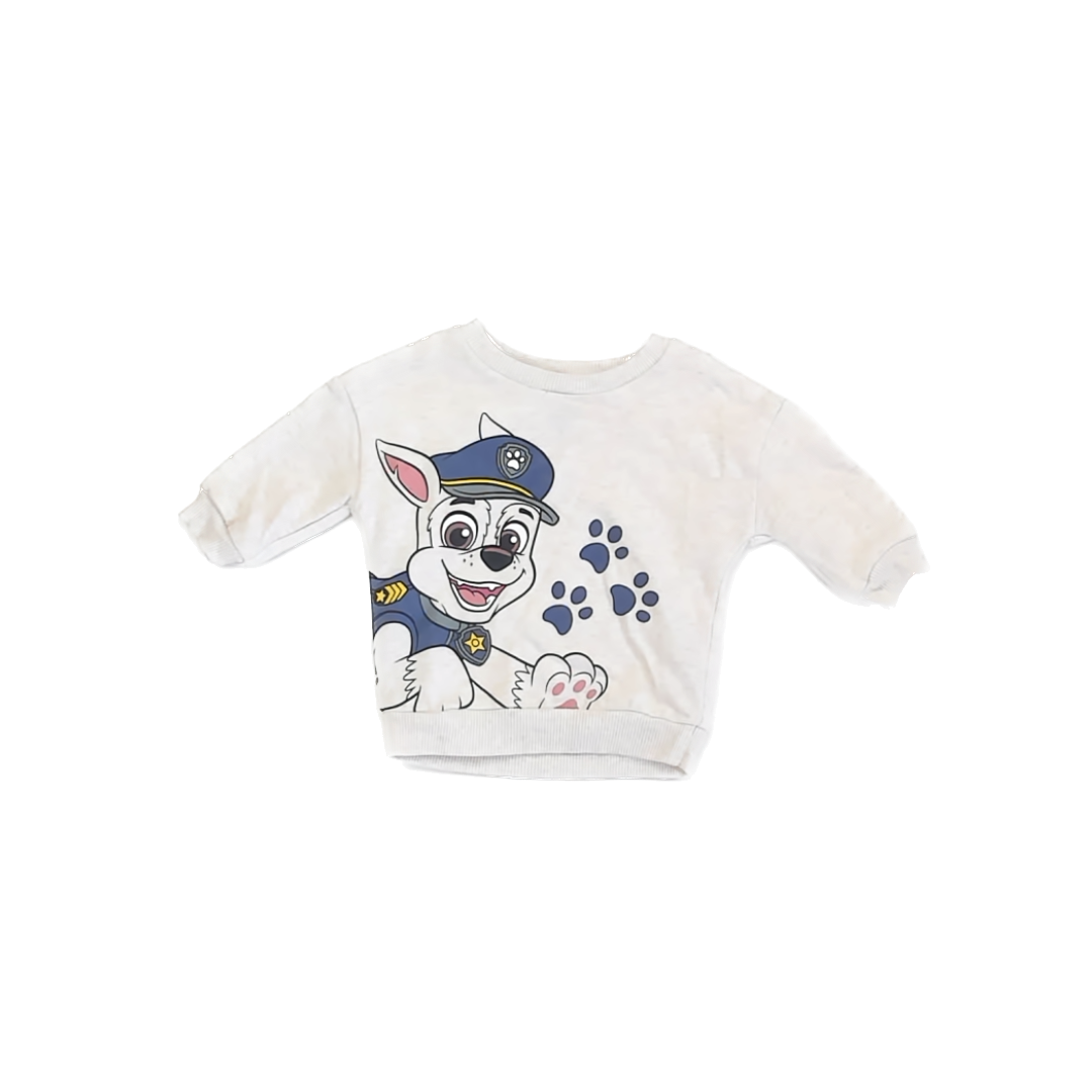 Paw Patrol Unisex Off White Sweatshirt Size: 12 Months Off White