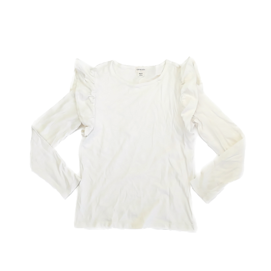 Crewcuts Girls Off White Long Sleeve T-Shirt Size: 8-9 Years Off White