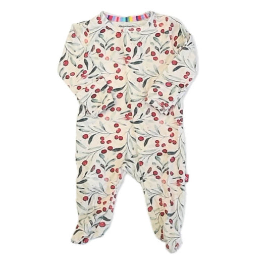 Magnetic me Girls Olive Branches 1-piece footed Pajamas Size: Newborn Olive Branches