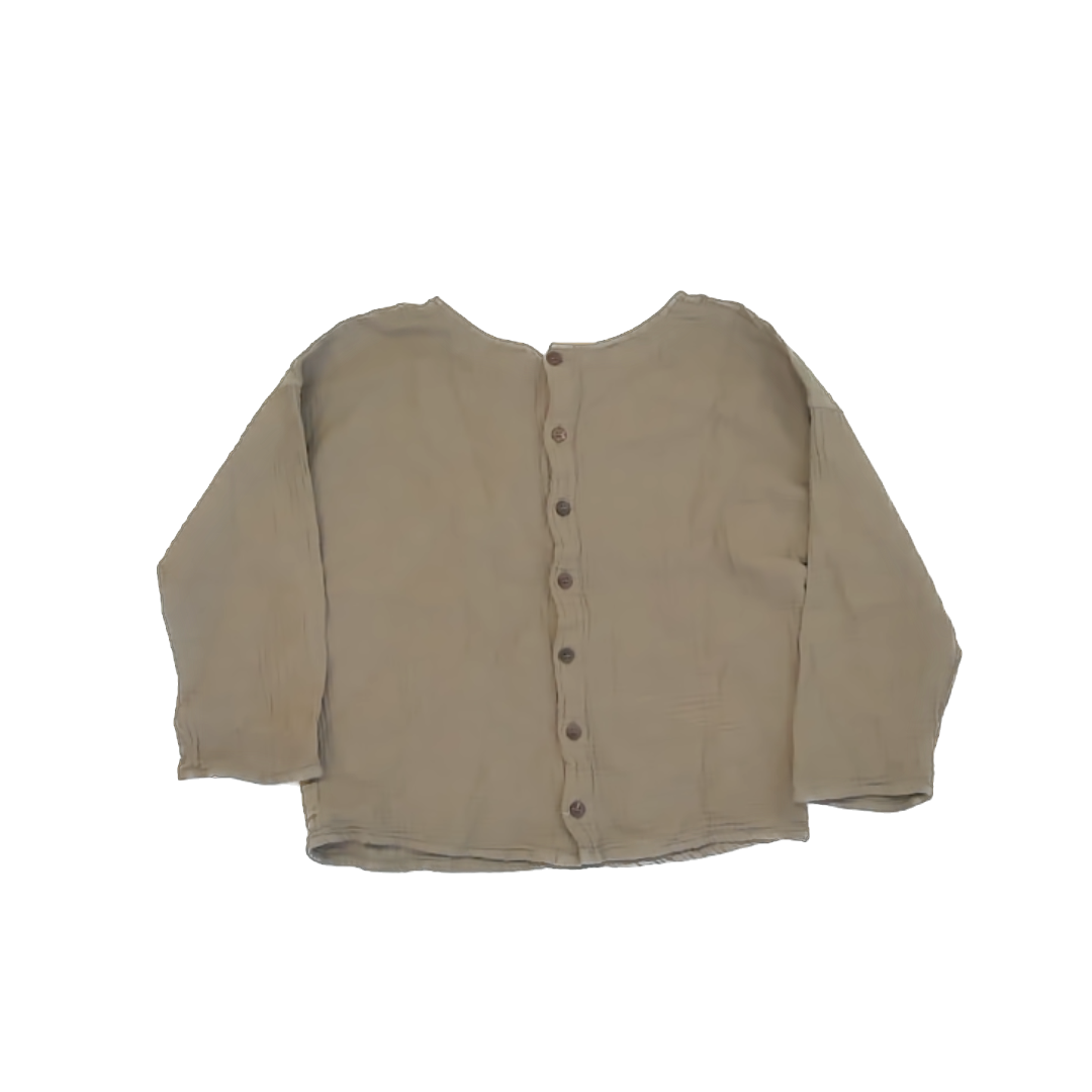The Simple Folk Girls Olive Green Long Sleeve Shirt Size: 8-9 Years Olive Green