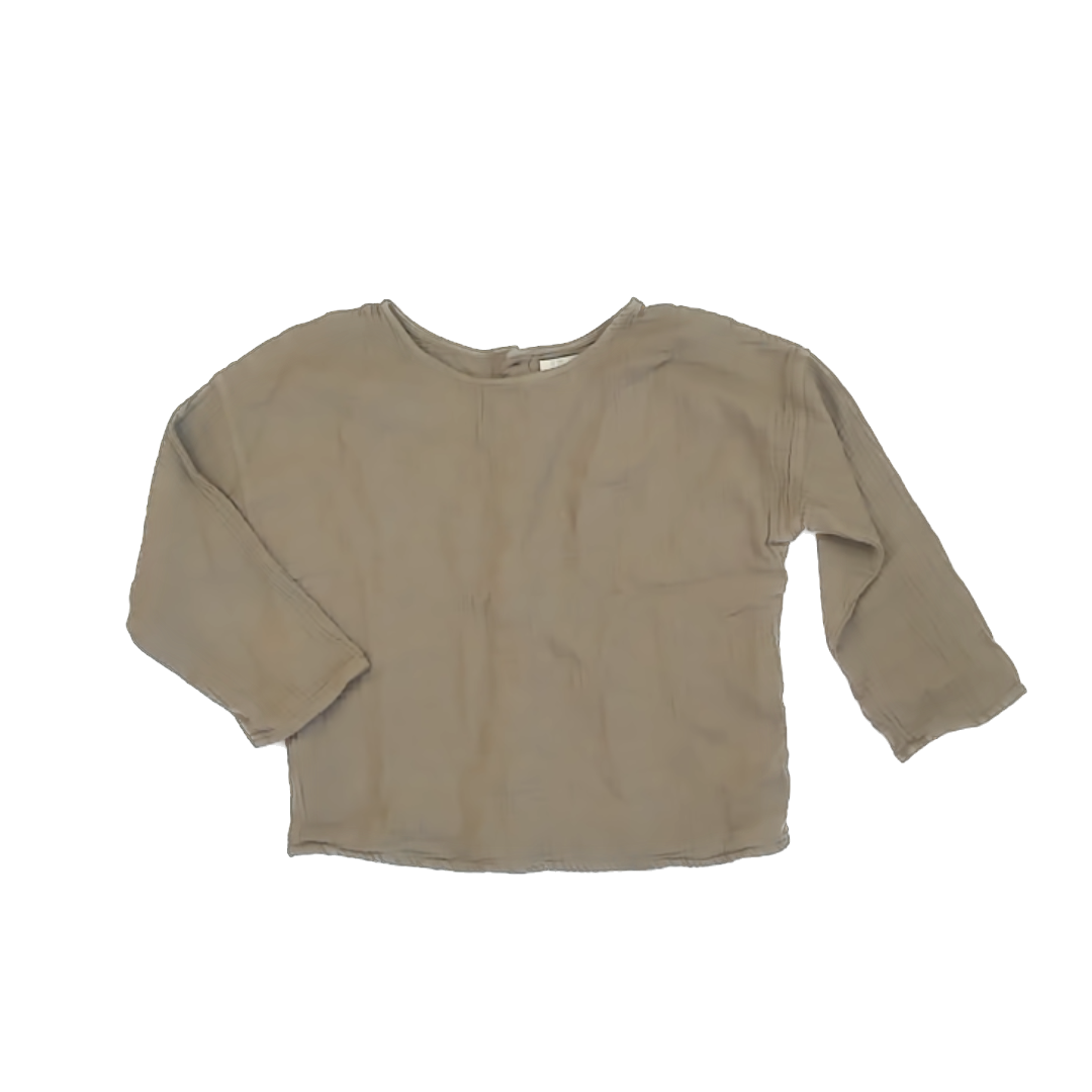 The Simple Folk Girls Olive Green Long Sleeve Shirt Size: 8-9 Years Olive Green