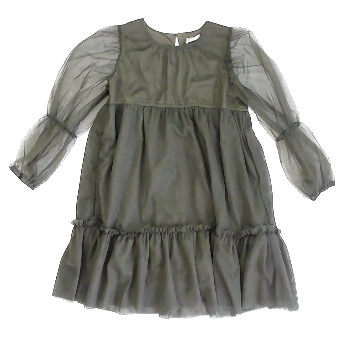 Hayden Girls Girls Olive Green Dress Size: M (9-10 Years) Olive Green