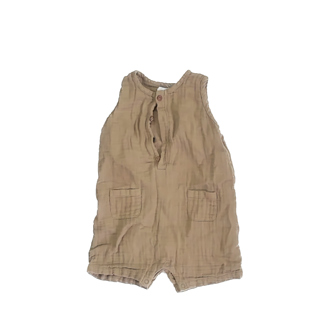 Jamie Kay Unisex Olive Green Romper Size: 4T Olive Green