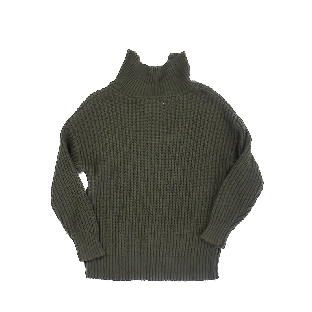 Aerie Girls Olive Green Sweater Size: Small Olive Green