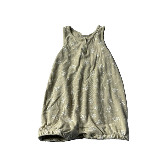 Goumi Boys Olive | Leaves Romper Size: 18-24 months Olive | Leaves