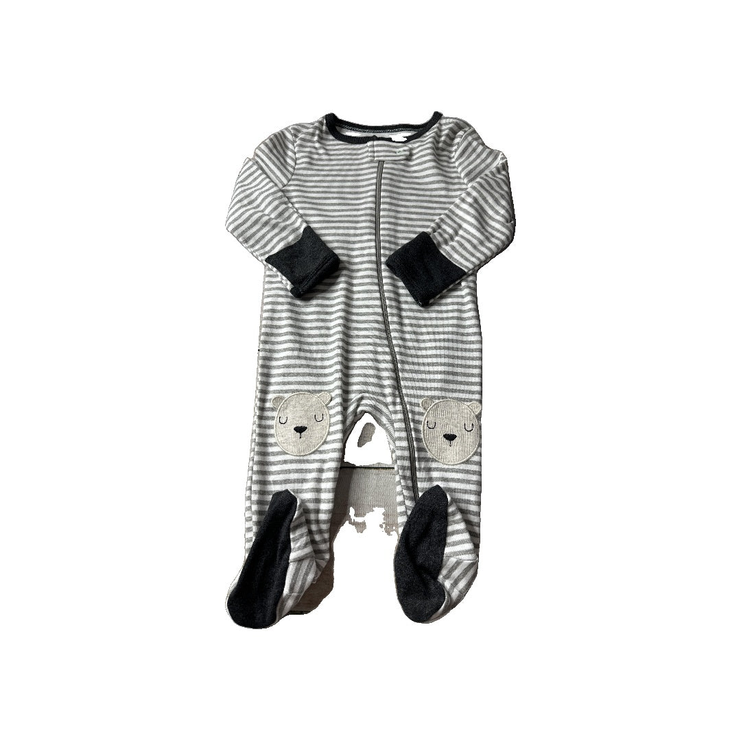 Cloud Island Unisex Olive | Stripe Pajamas Size: 6-9 months Olive | Stripe