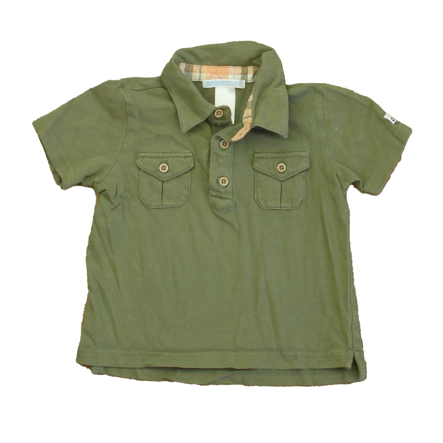 Janie and Jack Boys Olive Polo Shirt Size: 18-24 Months Olive
