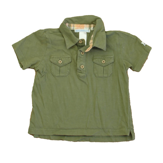 Janie and Jack Boys Olive Polo Shirt Size: 18-24 Months Olive