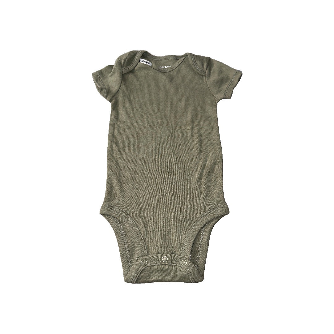 Carters Unisex Olive Onesie Size: 6 months Olive