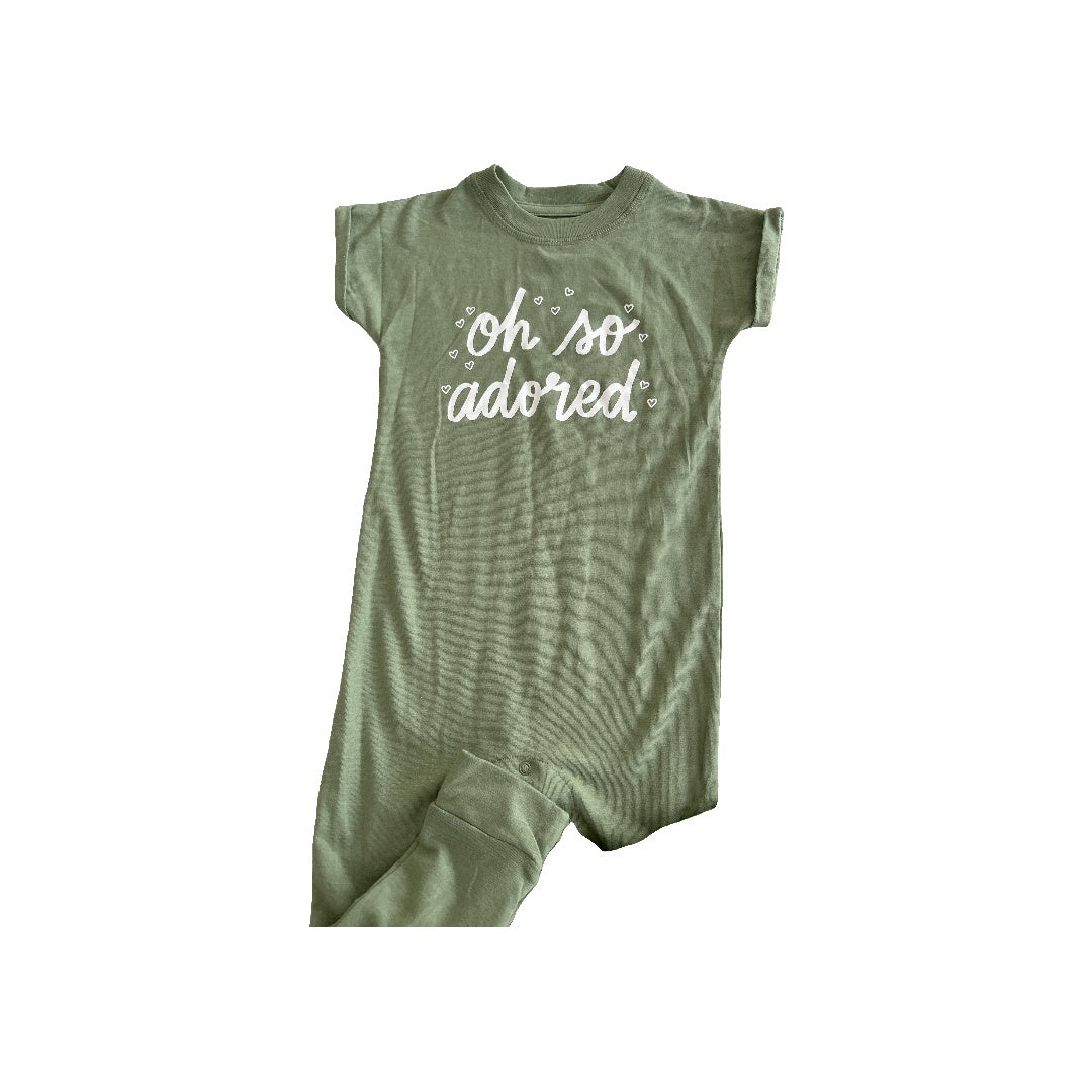 Cat & Jack Unisex Olive Romper Size: 18 months Olive