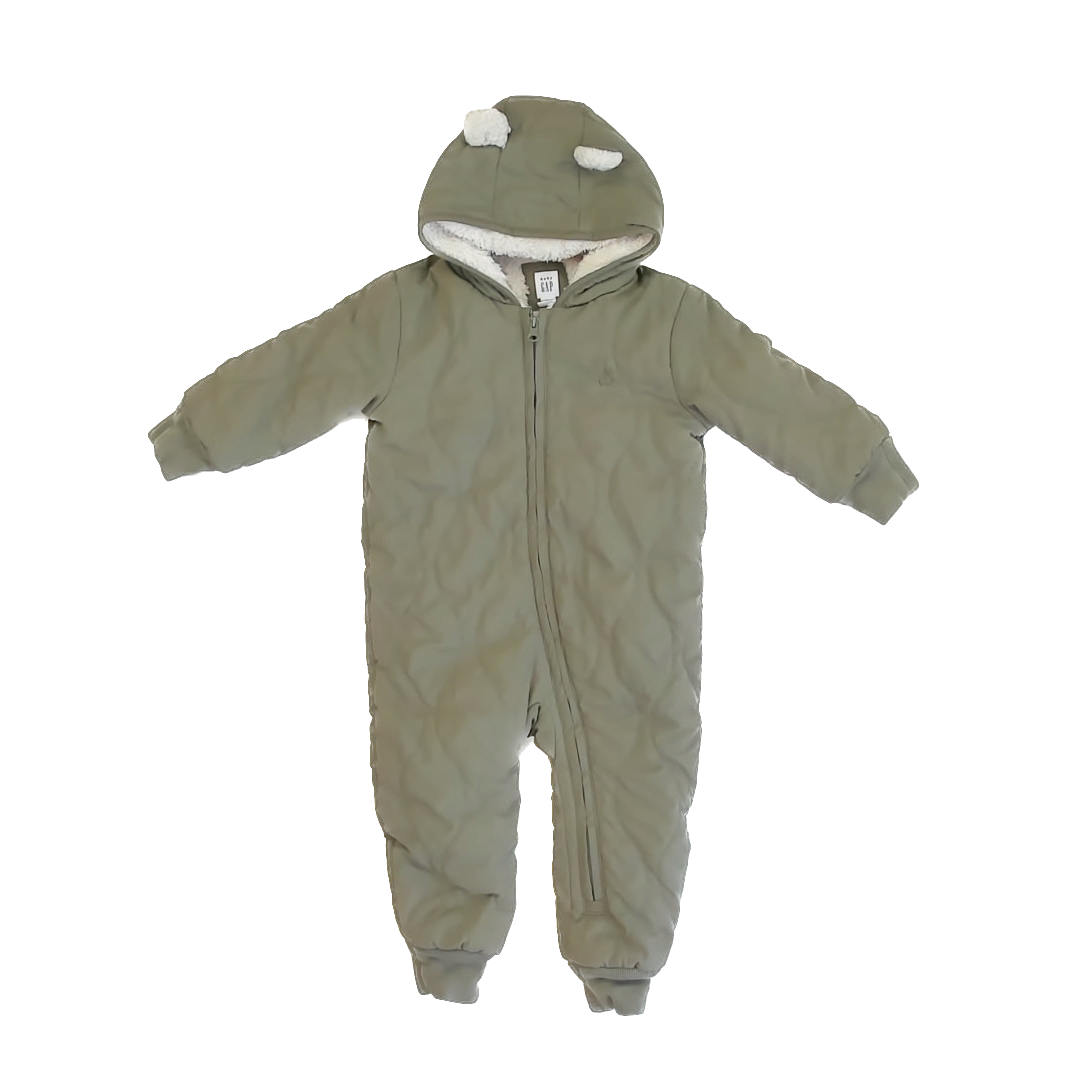 Gap Unisex Olive Snowsuit Size: 12-18 Months Olive