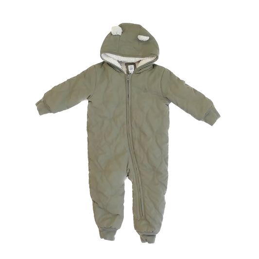 Gap Unisex Olive Snowsuit Size: 12-18 Months Olive