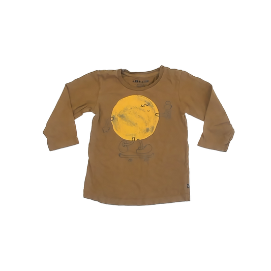Aki & Aiko Boys Olive Long Sleeve T-Shirt Size: 4-5T Olive