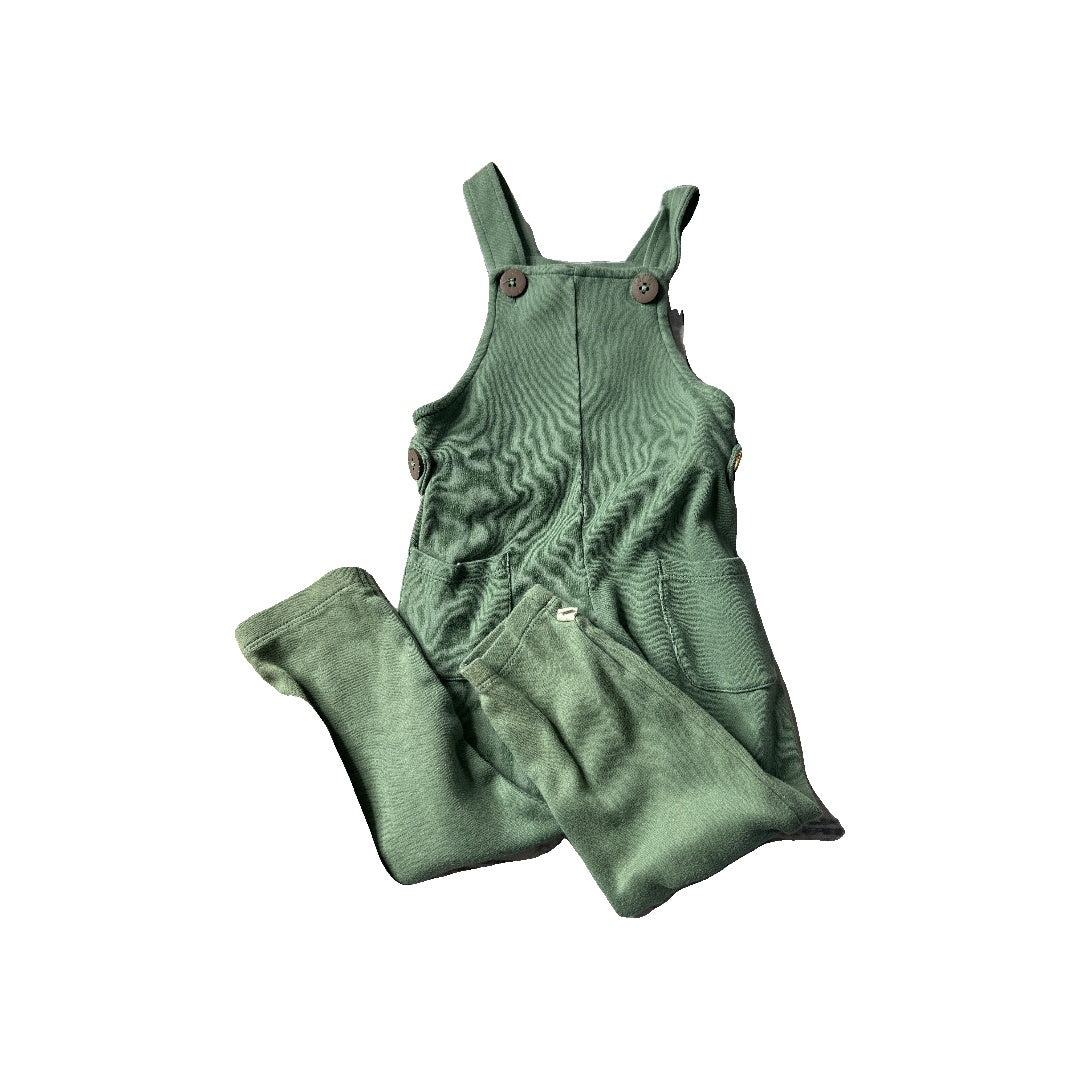Finn + Emma Unisex Olive Overalls Size: 2T Olive