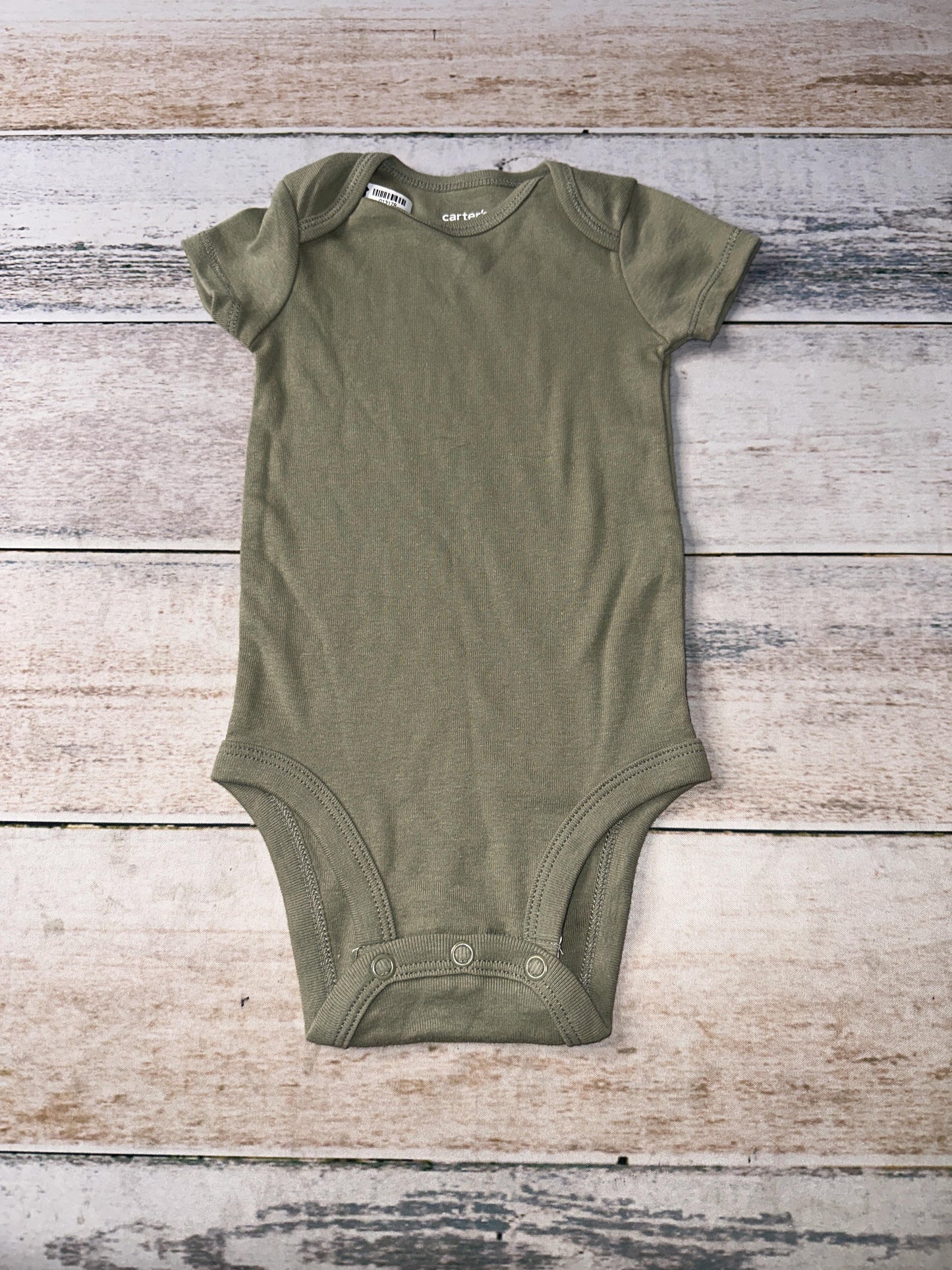 Carters Unisex Olive Onesie Size: 6 months Olive