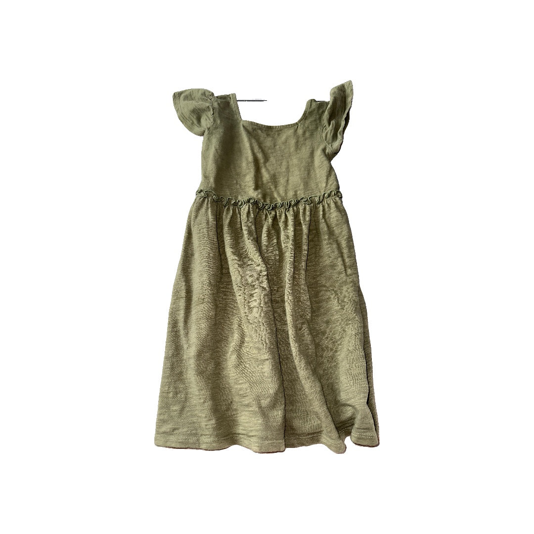 Cat & Jack Girls Olive Dress Size: 5 Olive