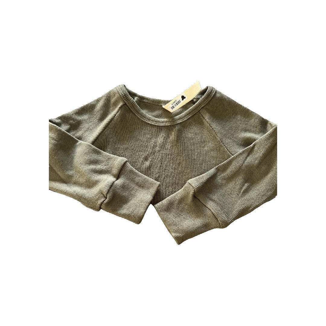 BabySprouts co Boys Olive Long Sleeve Shirt Size: 12-18 months Olive