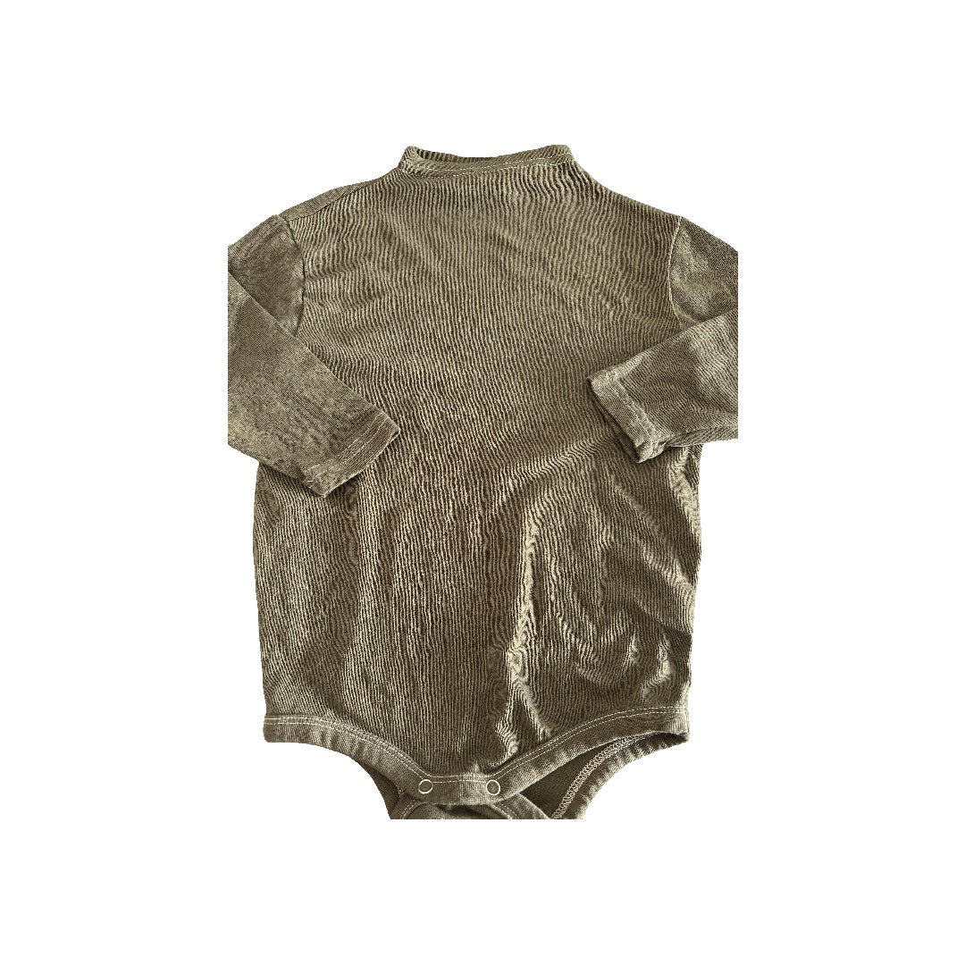 GO;U Boys Olive Onesie Size: 18-24 months Olive