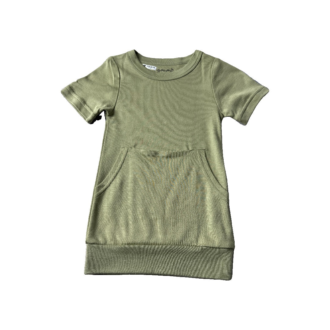 Goumi Unisex Olive Shirt Size: 2T Olive