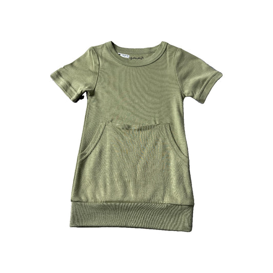 Goumi Unisex Olive Shirt Size: 2T Olive