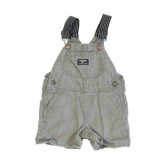 Osh Kosh Boys Olive Overall Shorts Size: 18 Months Olive