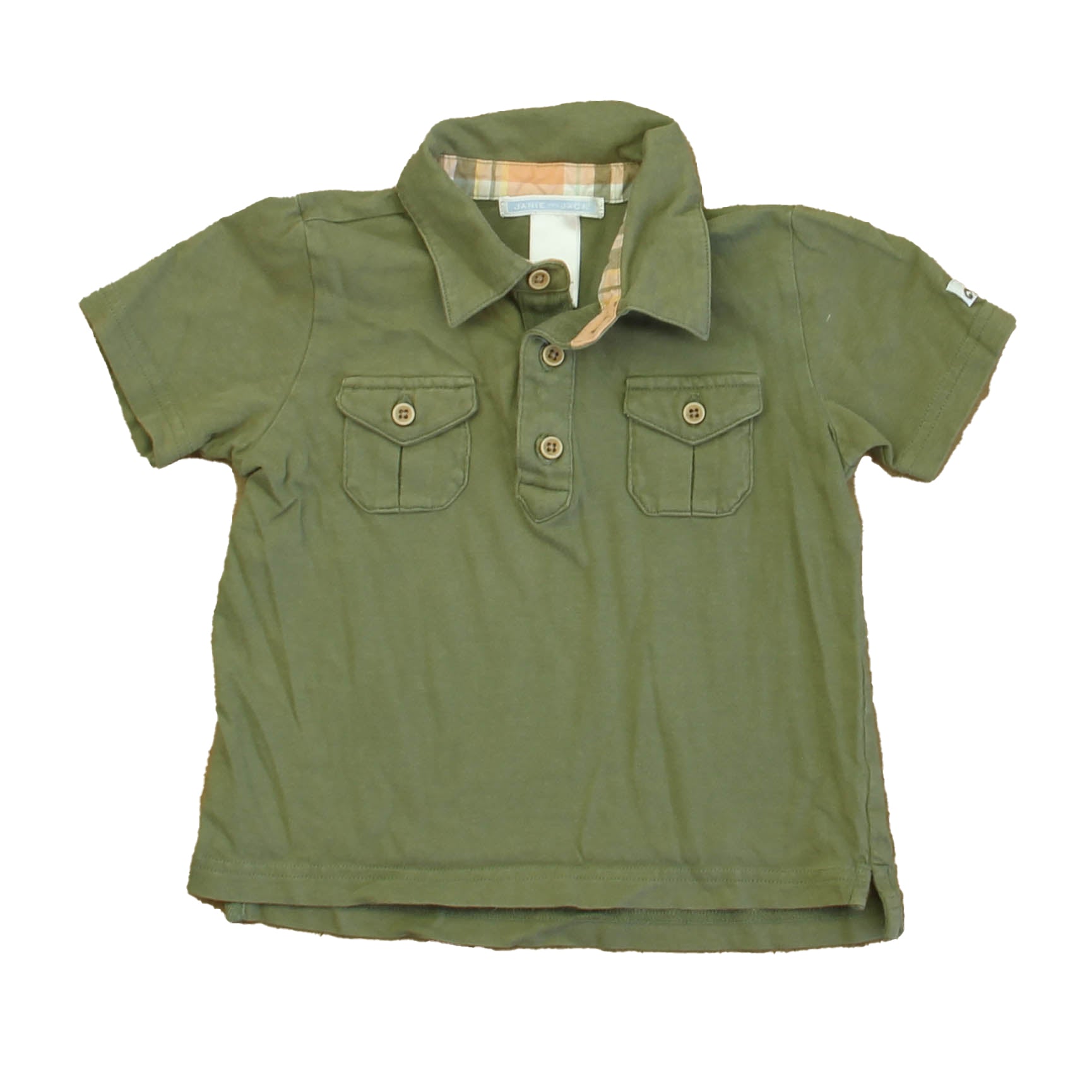 Janie and Jack Boys Olive Polo Shirt Size: 18-24 Months Olive