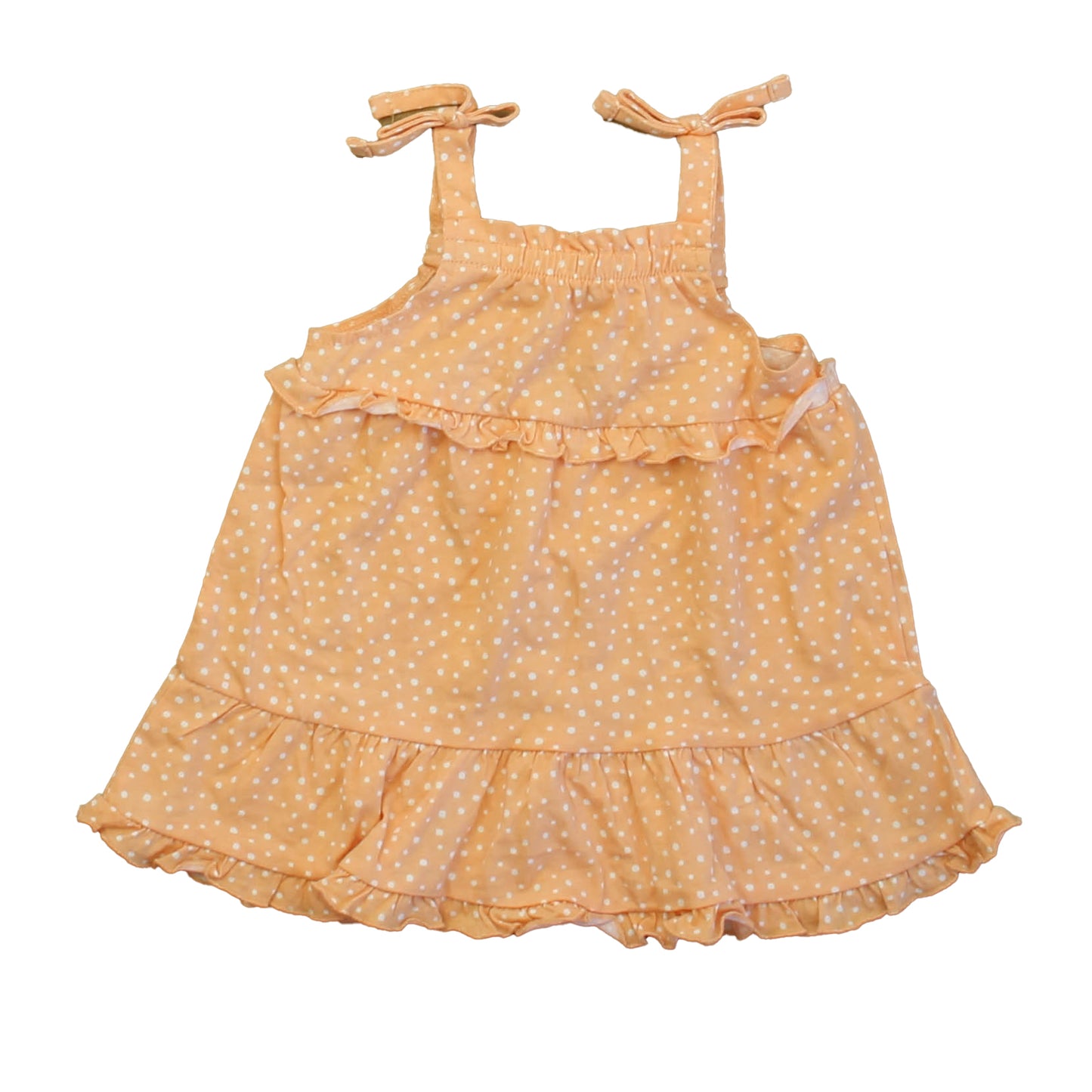 Grayson Mini Girls Orang Polka Dots Dress Size: 6-9 Months Orang Polka Dots