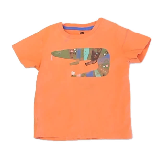 Tea Collection Boys Orange Alligator T-Shirt Size: 4T Orange Alligator