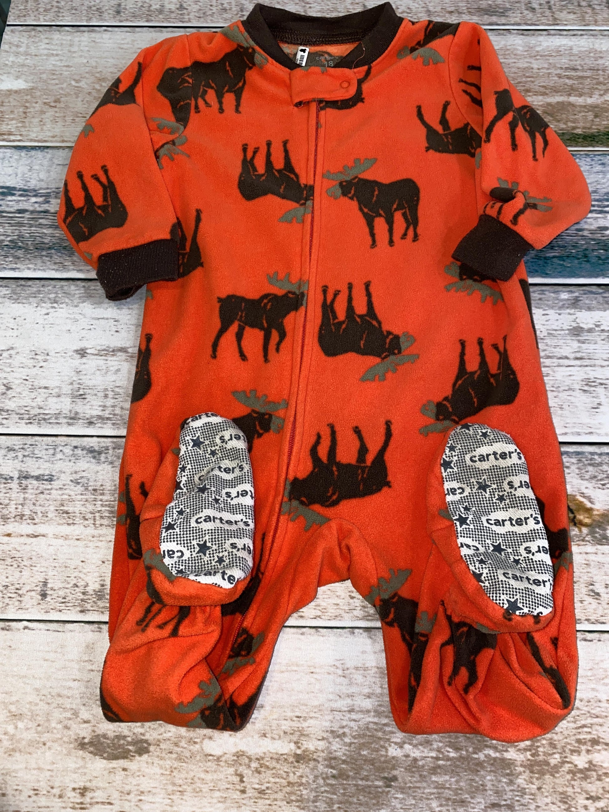 Carters Boys orange | animals Pajamas Size: 18 months orange | animals