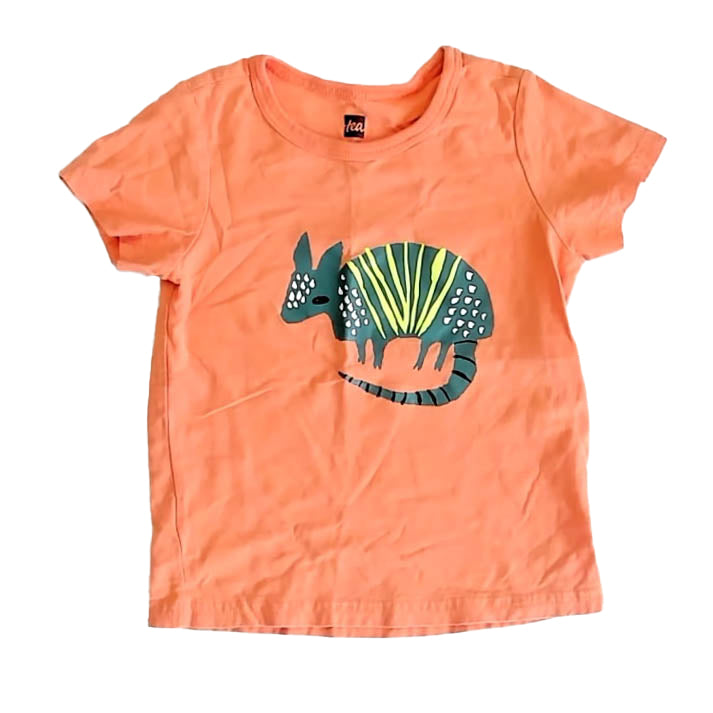 Tea Collection Girls Orange Anteater T-Shirt Size: 18-24 Months Orange Anteater