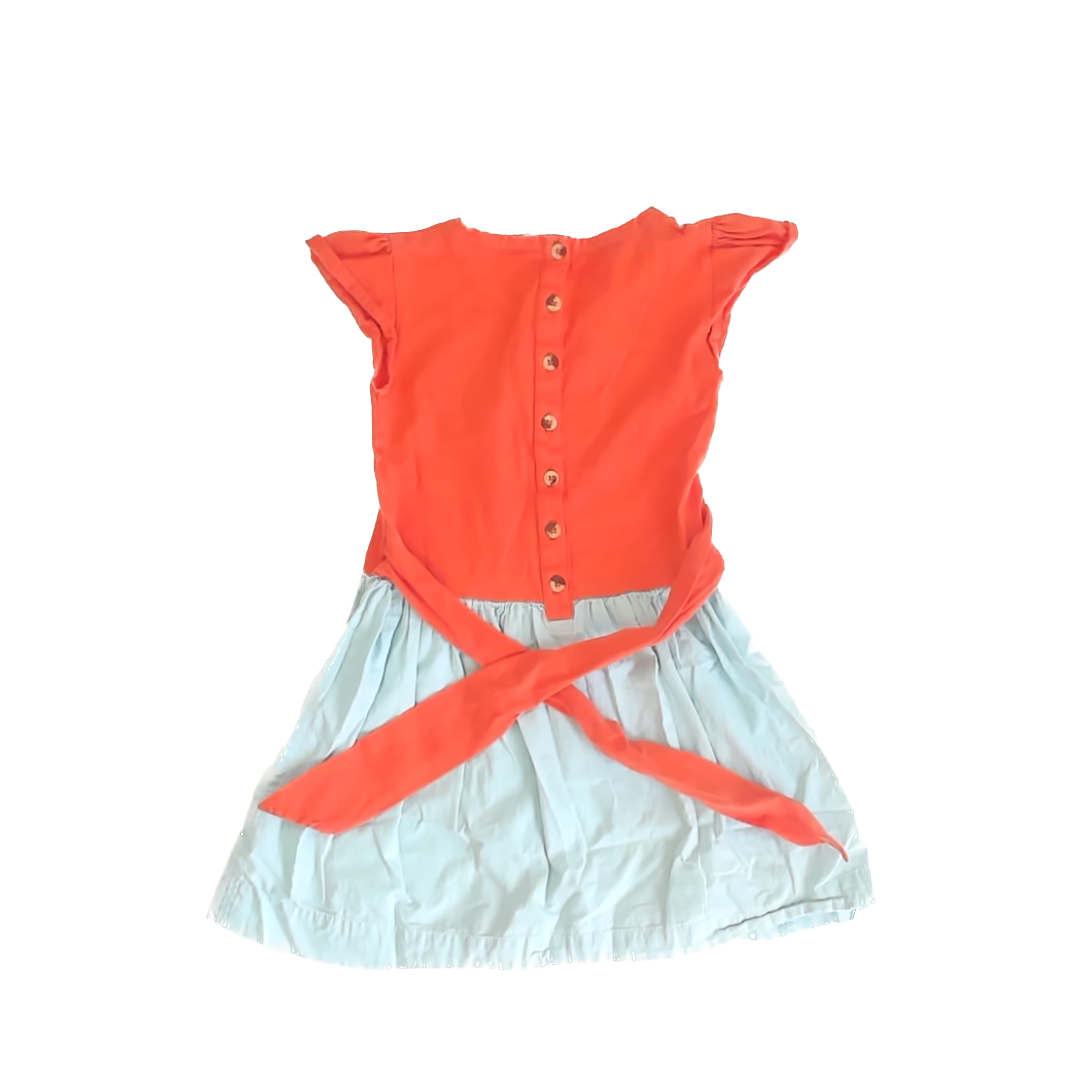 Kate Quinn Girls Orange | Aqua Dress Size: 5T Orange | Aqua
