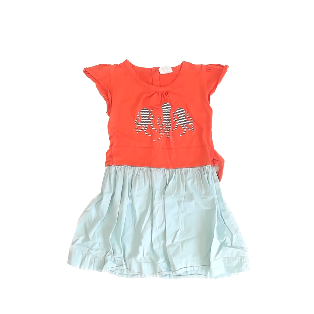 Kate Quinn Girls Orange | Aqua Dress Size: 5T Orange | Aqua