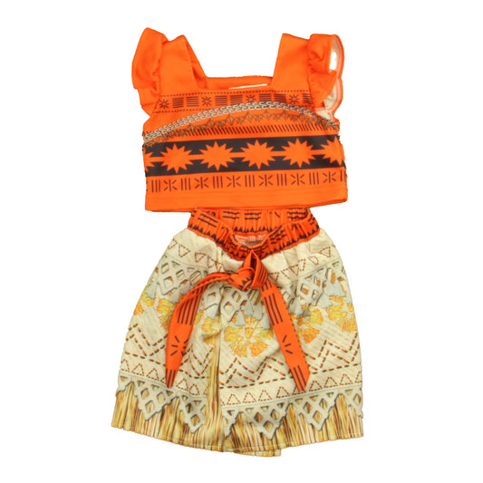 Kenimaida Girls Orange | Beige Costume Size: 3T