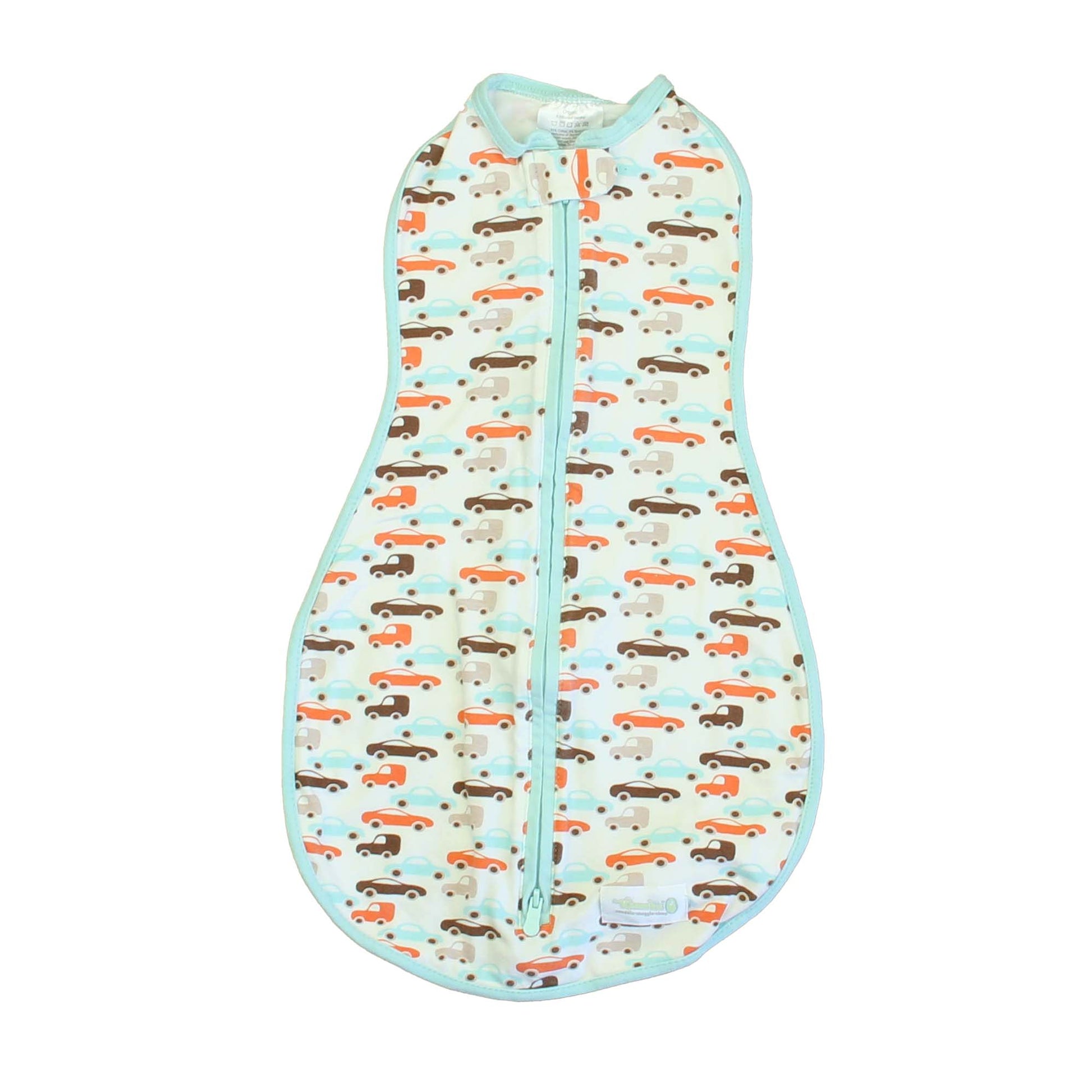 Woombie Boys Orange | Blue | Brown Cars Sleepsack Size: 3 Months Orange | Blue | Brown Cars
