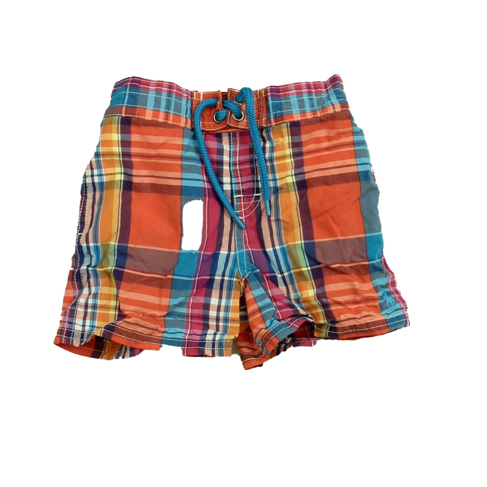 Ralph Lauren Boys Orange | Blue | Plaid Trunks Size: 18 Months Orange | Blue | Plaid