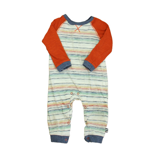 Splendid Boys Orange | Blue | White Stripe Long Sleeve Outfit Size: 6-9 Months