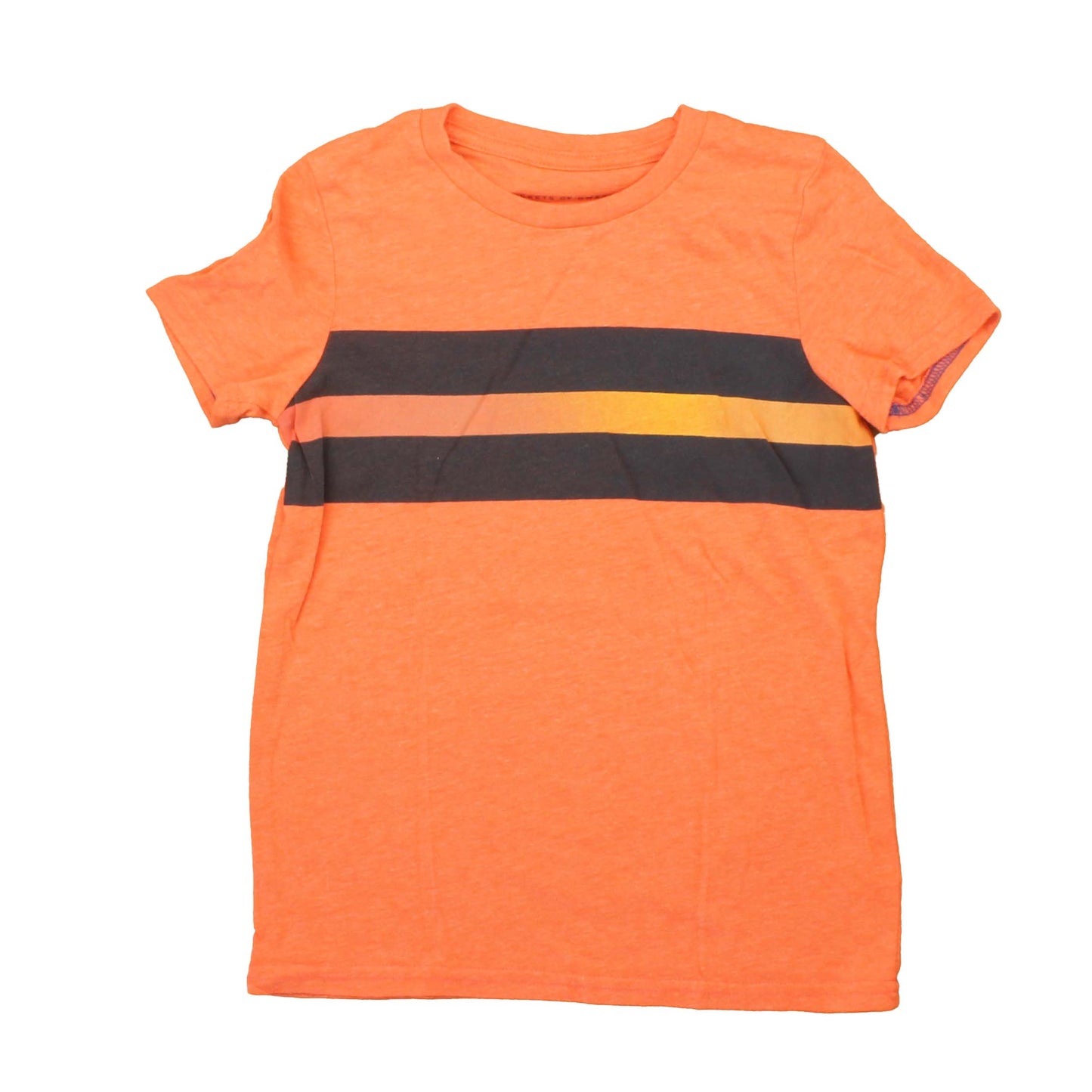 Rockets Of Awesome Boys Orange | Blue | Yellow | Stripe T-Shirt Size: 8 Years