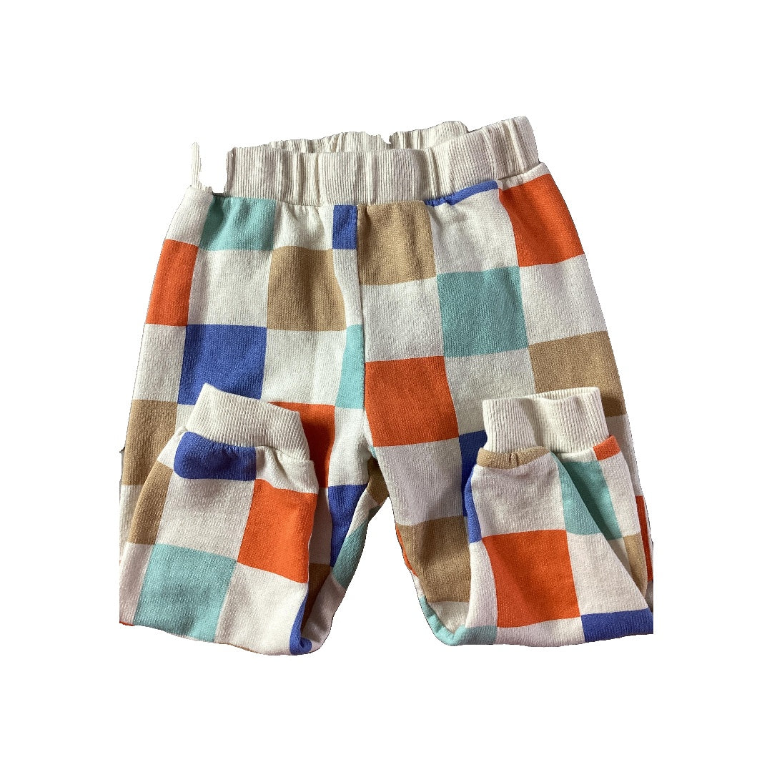 H&M Unisex orange | Brown | Blue Pants Size: 18 months orange | Brown | Blue