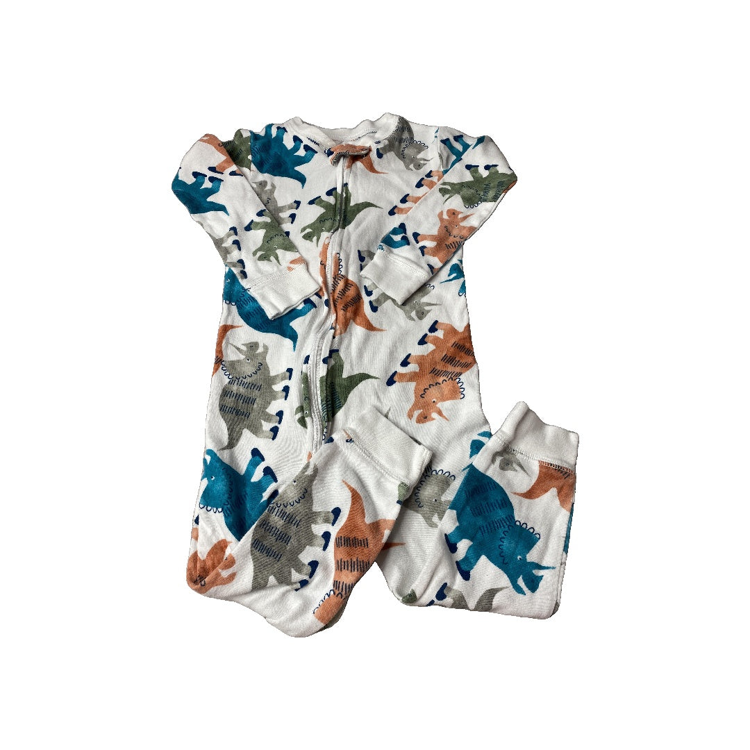 Carters Boys orange | Dinosaur | White Pajamas Size: 2T orange | Dinosaur | White