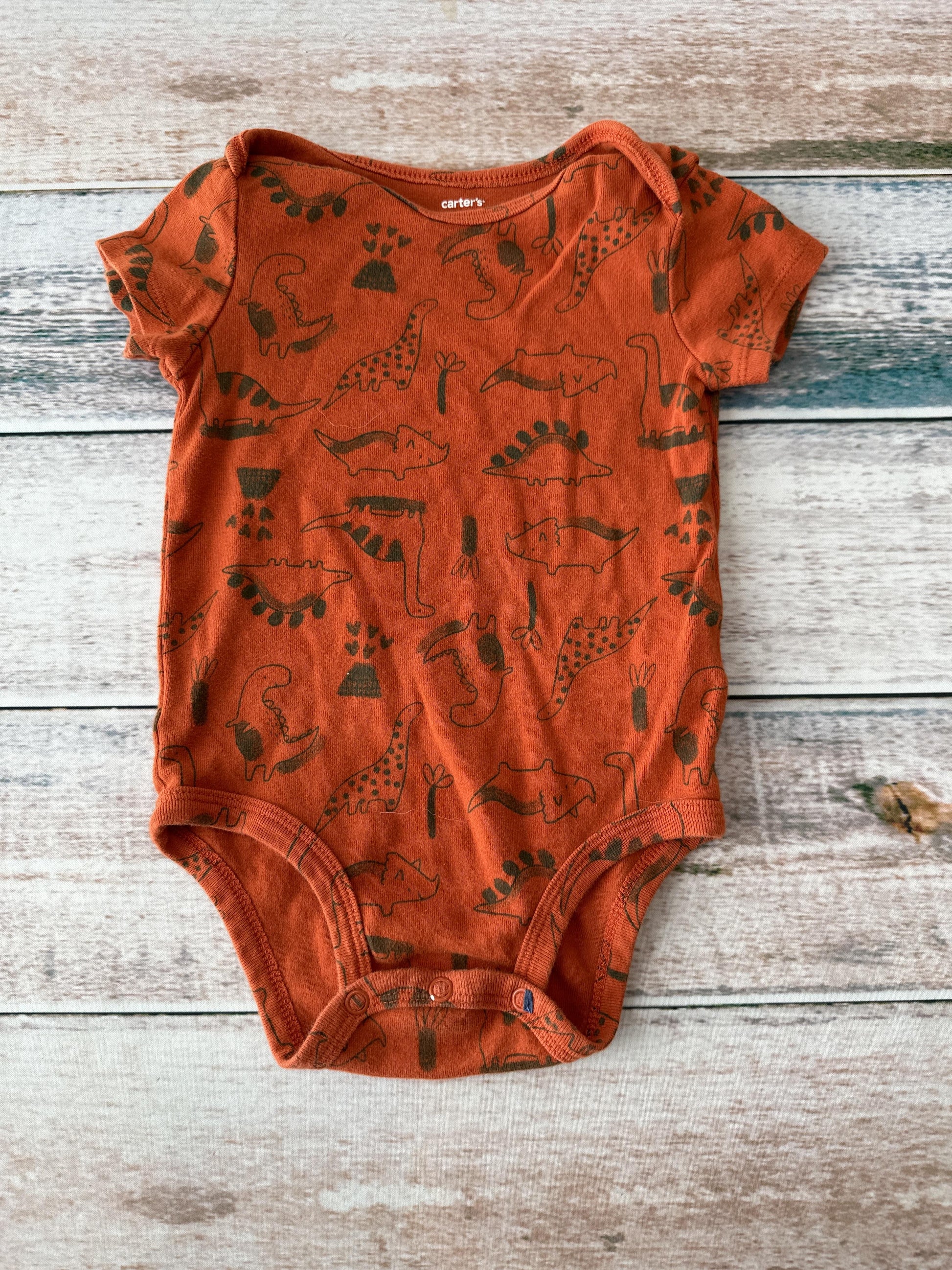 Carters Boys orange | Dinosaur Onesie Size: 12 months orange | Dinosaur