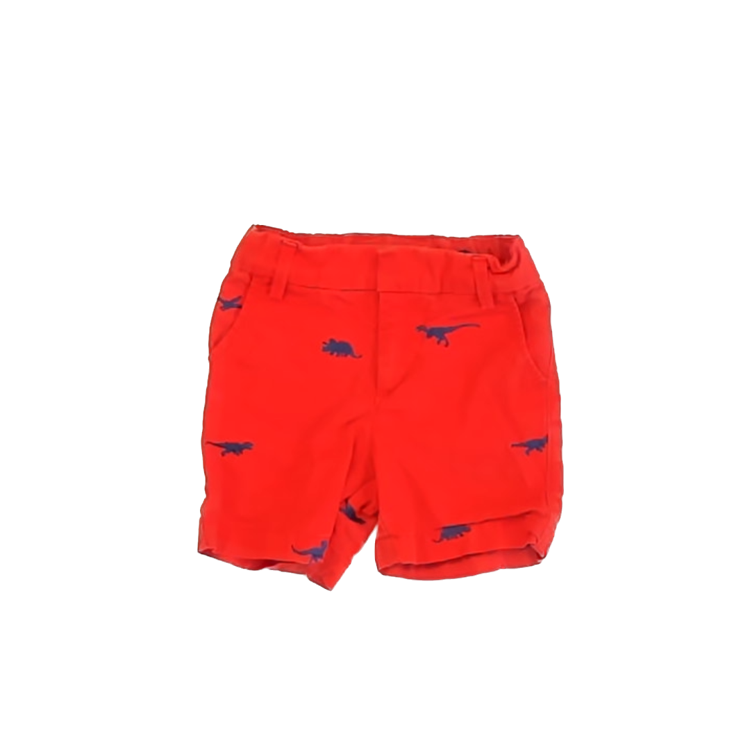 Gap Boys Orange Dinosaur Shorts Size: 12-18 Months Orange Dinosaur