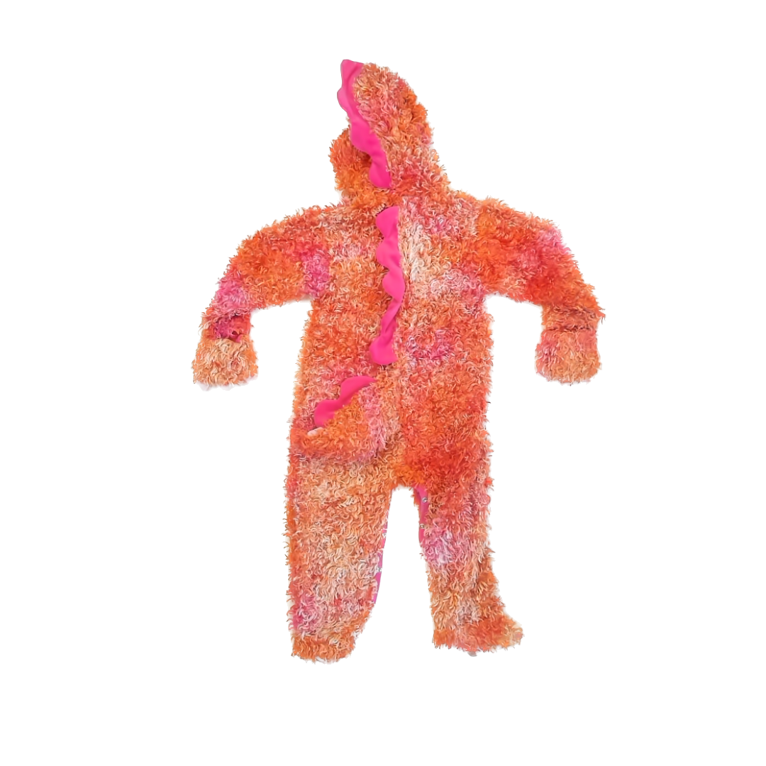 Le Top Girls Orange Dragon or Dinosaur Costume Size: 3T Orange Dragon or Dinosaur