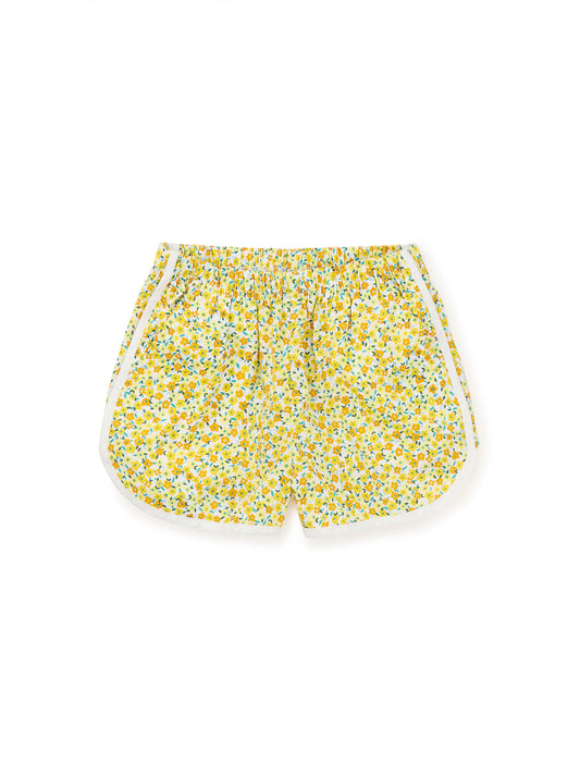 Tea Collection Girls Orange Floral Shorts Size: 3-6 Months Orange Floral