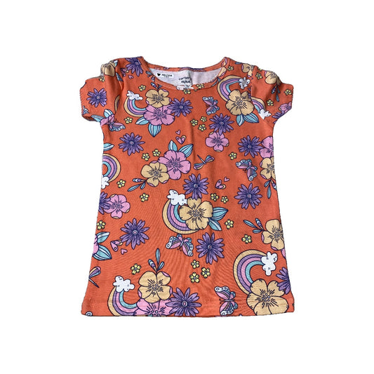 Carters Girls orange | Flowers Pajamas Size: 4T orange | Flowers
