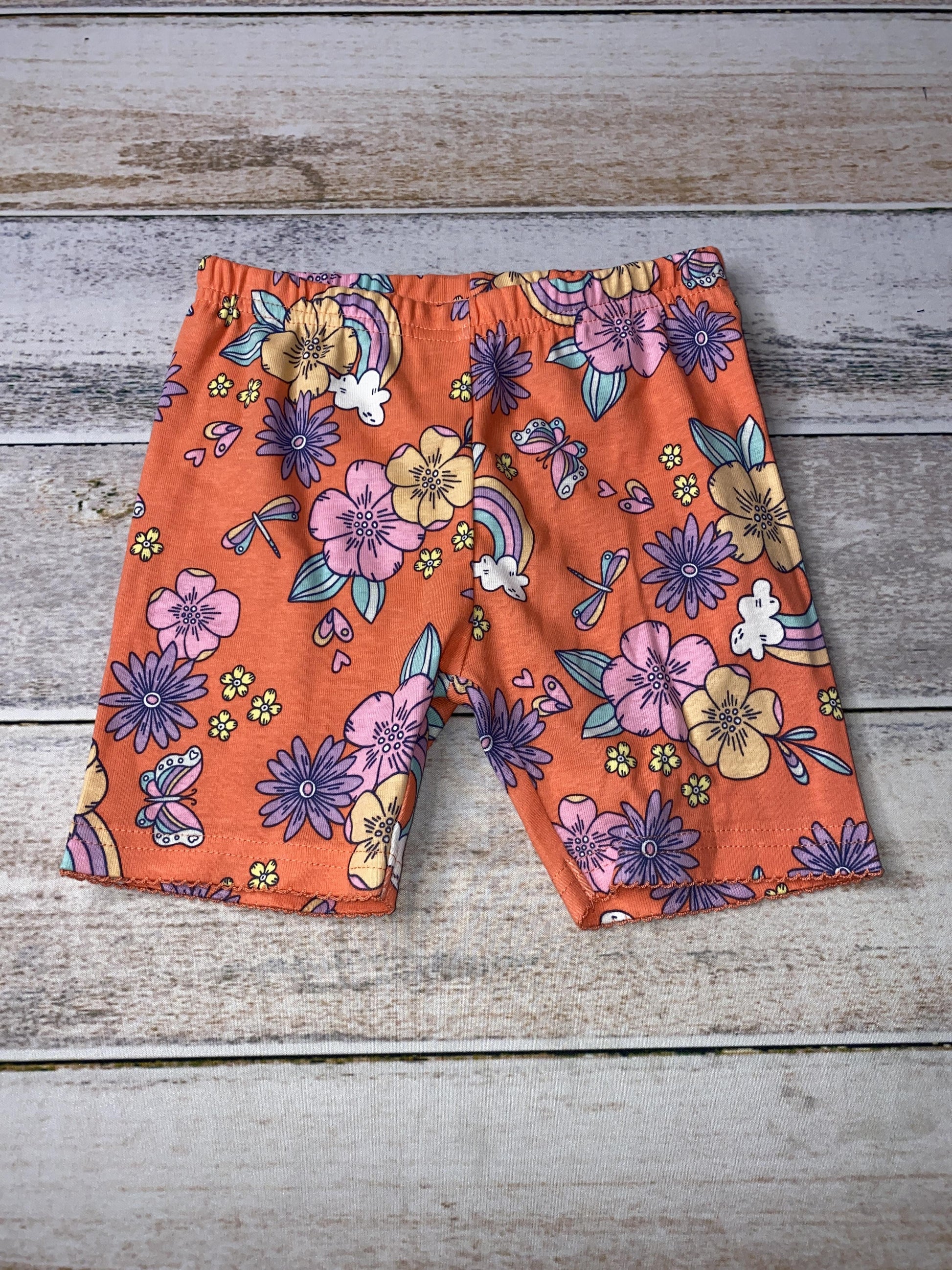 Carters Girls orange | Flowers Shorts Size: 4T orange | Flowers