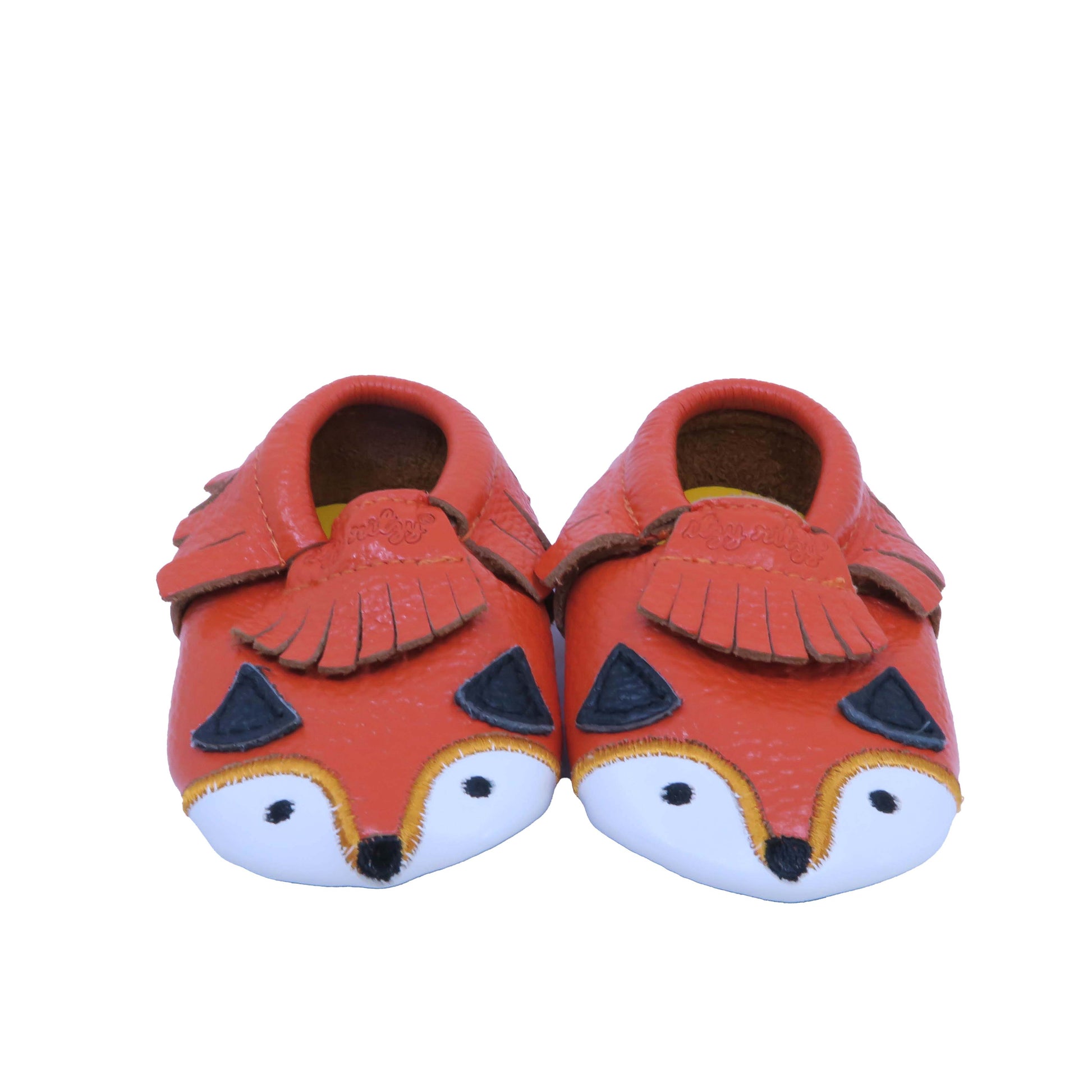 Itzy Ritzy Boys Orange | Fox Booties Size: 0-6 Months Orange | Fox